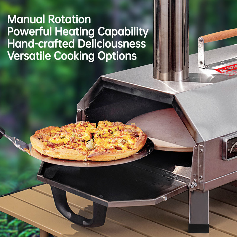 Fours à pizza rotatifs semi-automatiques portatifs, Argenté