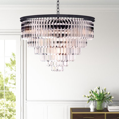 Lustre à niveaux unique et remarquable à 10 lumières Yazmin