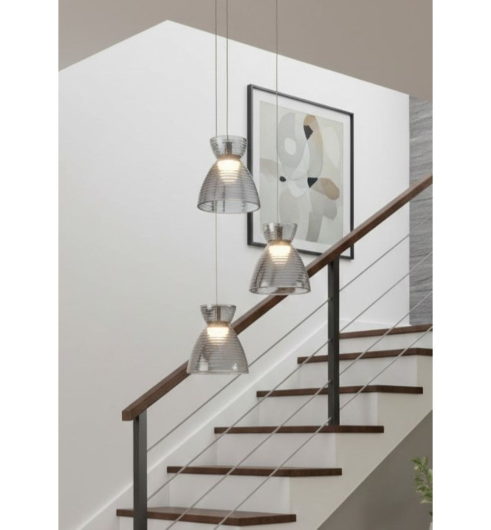 3 - Light Chrome LED Cluster Pendant
