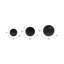 Round Wall Decor Iron Metal Textured Matte Finish 16" 20" 24" Dimensions Black Glam Style for Living Room Bedroom or Office Set of 3