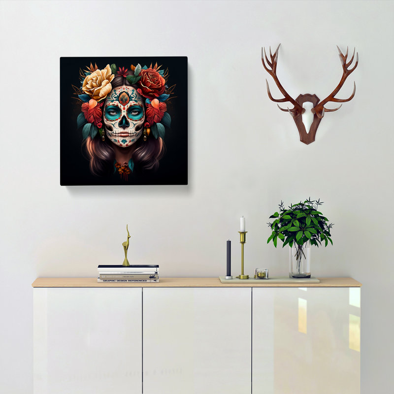 Sugar Skull Boho - Wrapped Canvas