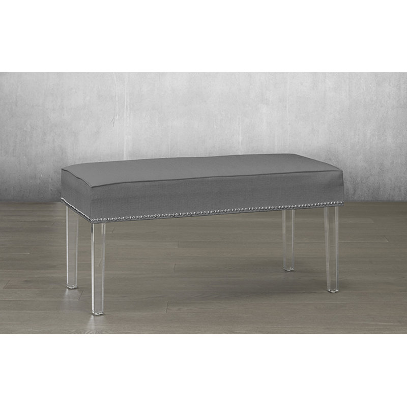 Banc en faux cuir Levi, Blanc