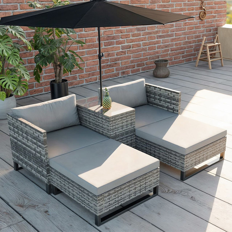 Chariese Garden Lounge Set with Cushions