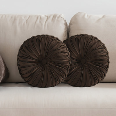  Velvet Round Throw Pillow