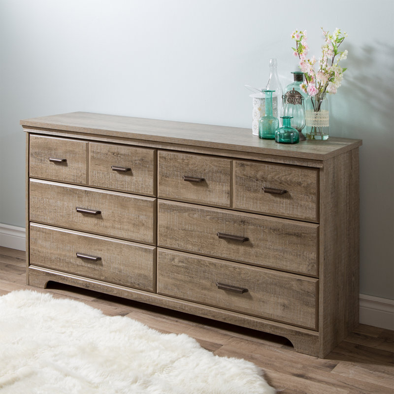 Versa 6-Drawer Dresser, Weathered Oak