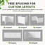 Écran d'intimité pour l'extérieur l 50 "x H 49"