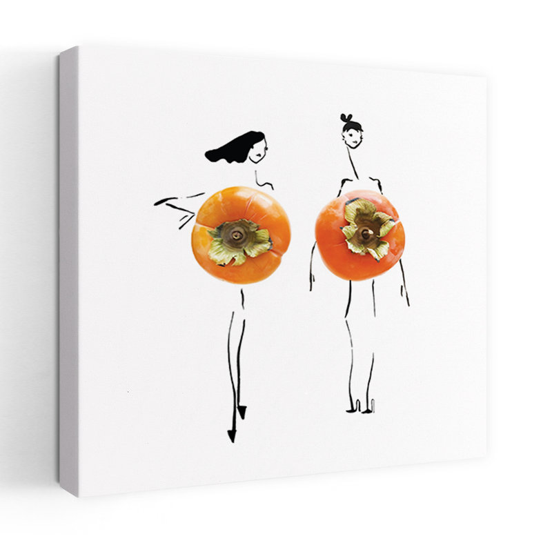 «Chic Fruit», illustrations abstraites et minimalistes de fruits, art mural, H 36 po x l 36 po