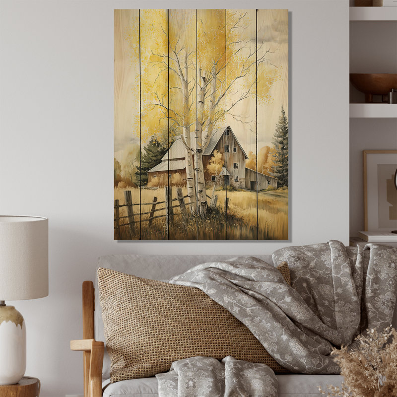 Impression sur bois sans cadre Elancourt, H 32 po x l 24 po x P 1 po