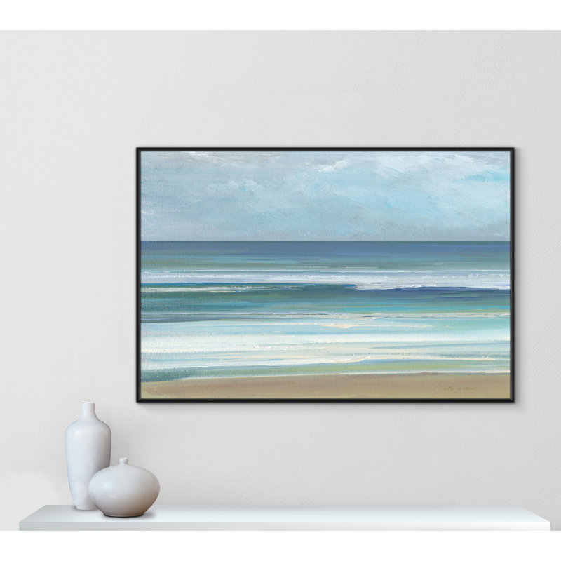«Gentle Waves I» par Sally Swatland, Noir, H 41,5 po x l 61,5 po