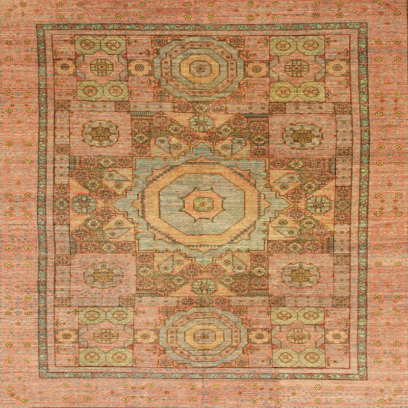 Tapis abstrait moderne 1954, Carré 3 pi