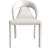 Demello Leather Dining Side Chair with Curved Open-Back Accent Kitchen Chair-99473291