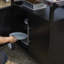 OuterMust Outdoor Grill Station with Gas Hose Opening & Storage Cabinet