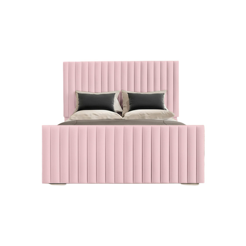 Abriyah Bed Frame, Pink, Small Double (4')