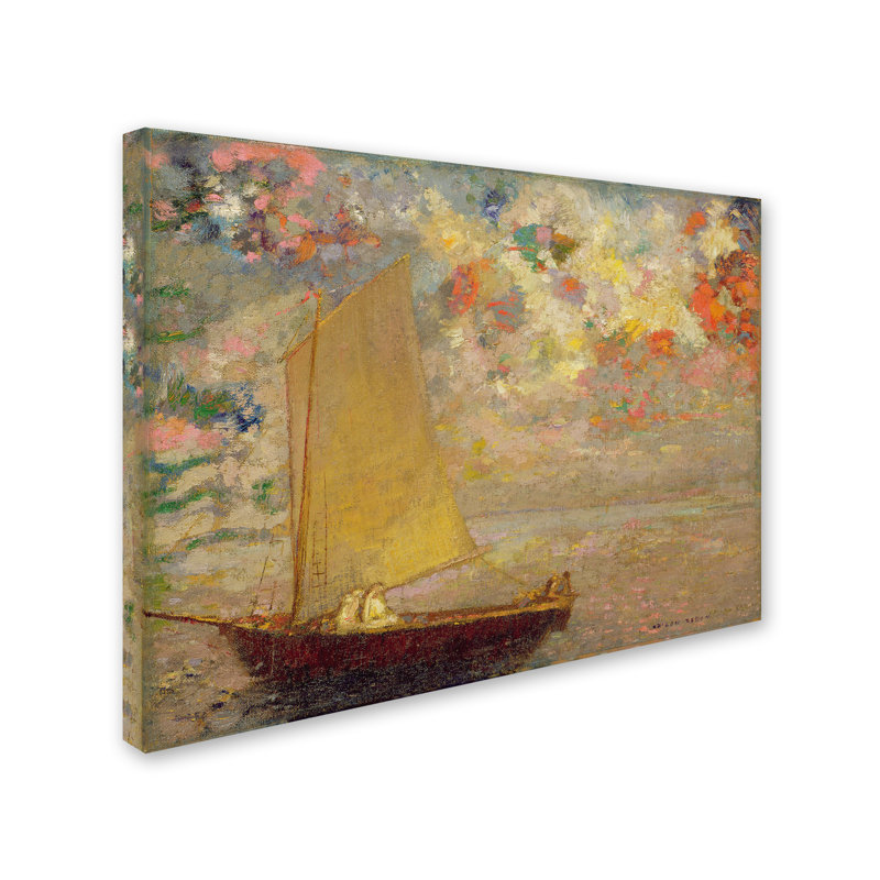 « voilier », impression sur toile tendue, H 18 po x l 24 po