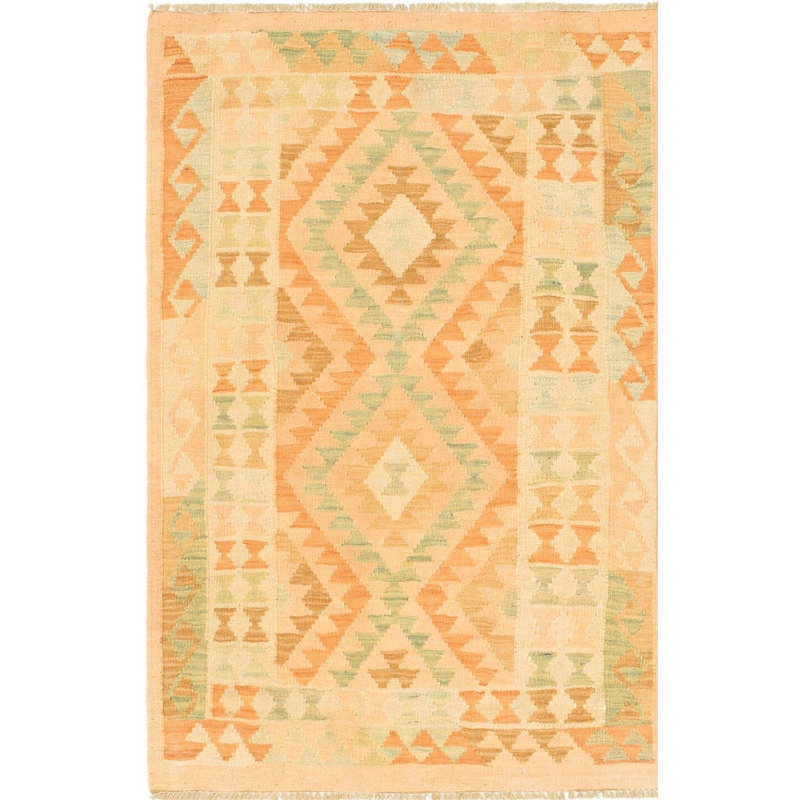 Tapis de zone en laine 7 pi 7 po x 4 po one-of-kind main-noué la new age Elland