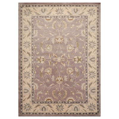 Aubergine Multi Sizes Hand Tufted Abstract Wool Traditional Oriental Area Rug
