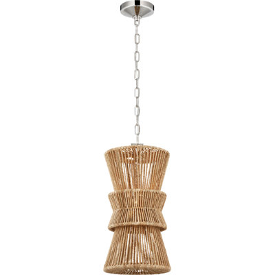 Antigua 11" Pendant in Natural Abaca
