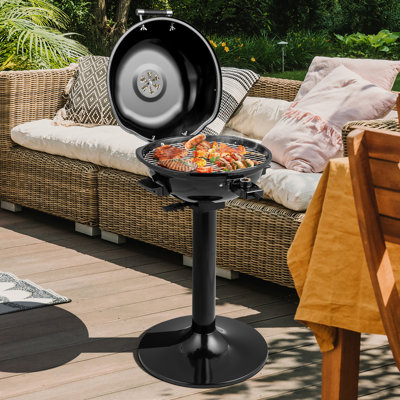 Costway 20.5'' W x 17.5'' D Portable Indoor/Outdoor Use Single Burner Electric Grill