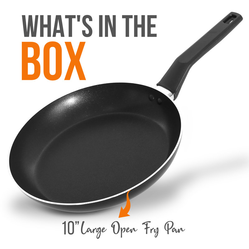 NutriChef Aluminum Non-Stick Omelette Pan with Lid
