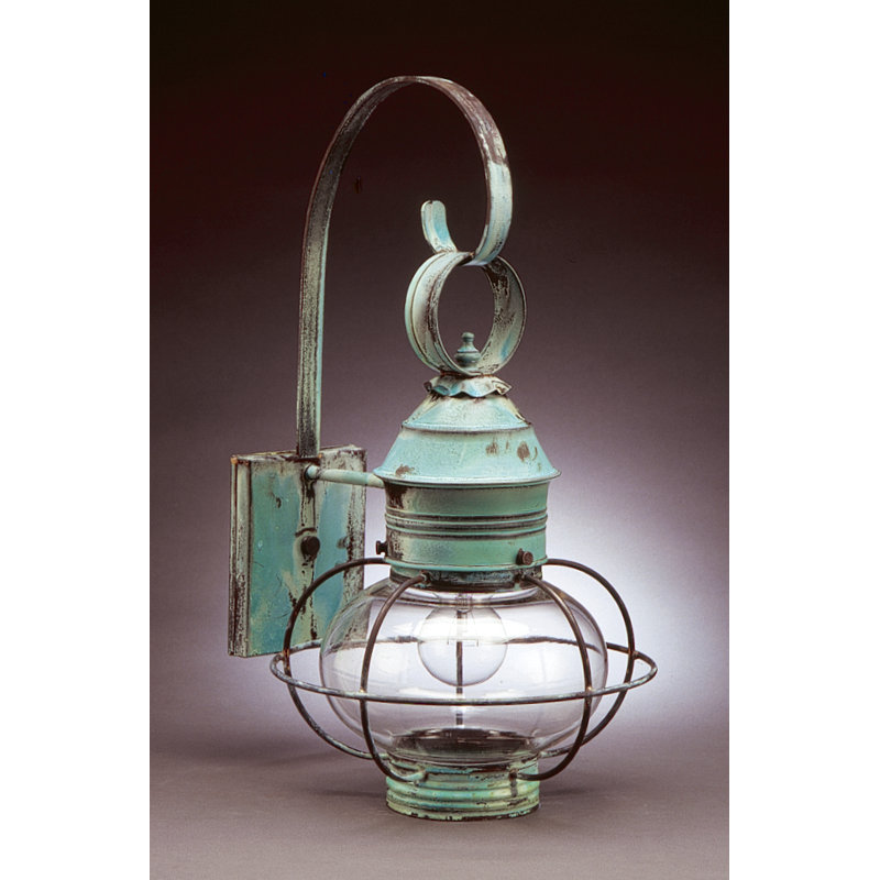 Verre à oignon en verre transparent, Vert-de-gris, Transparent