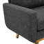 Canapé 2 places de style Mid-Century Modern, revêtement gris foncé, 172 cm de large, idéal pour étudier, se détendre la fin de semaine ou simplement pour une pause.