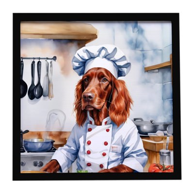Irish Setter The Chef Framed Metal Print