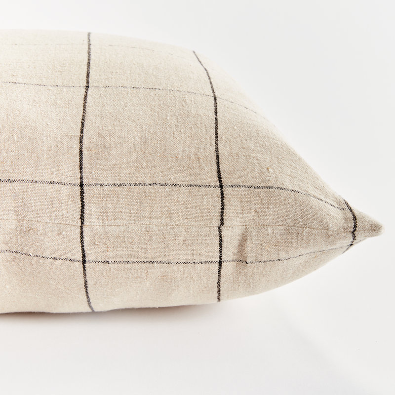 Louis European Flax Fiber Pillow Cover & Insert, Square, 24"H x 24"W