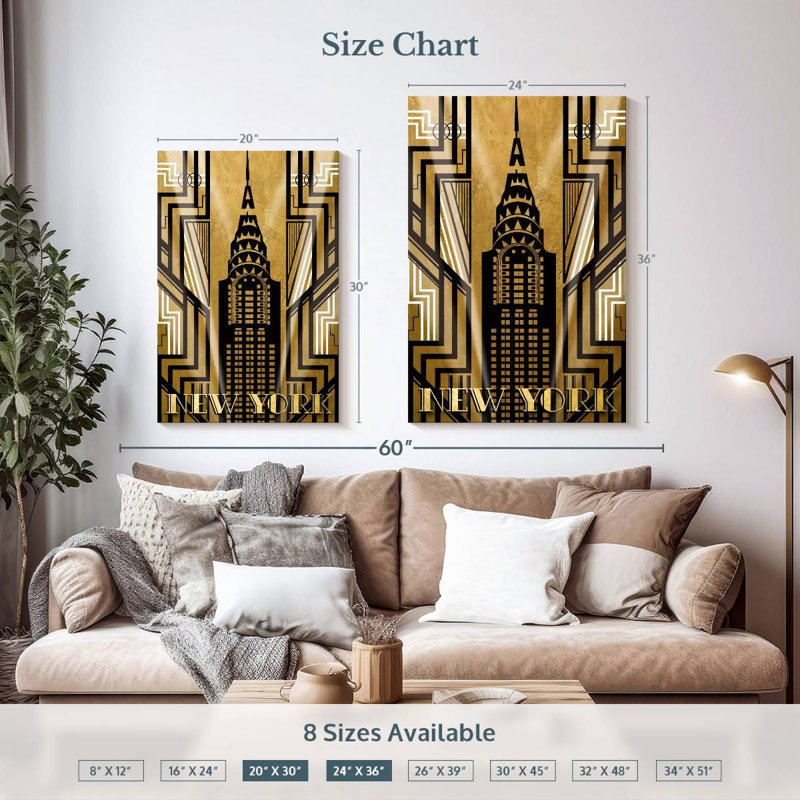Lilie NY Deco, 36" H x 24" W