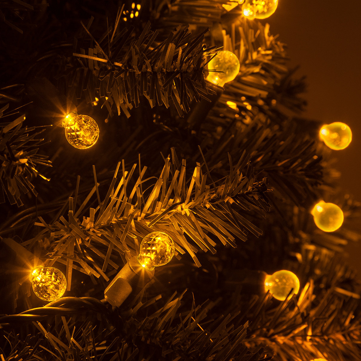70-Light LED Mini Globe String Lights, Gold