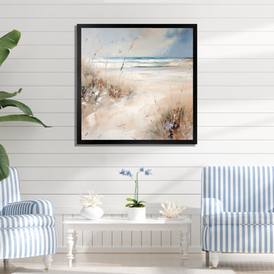 «Coastal Beach Sand Charm In Winter», reproduction sur toile