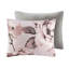 Édredon en - 3 pièces avec imprimé floral et microfibre imprimé en coton / mélange à l'envers, lavable en machine à 100% - bleu