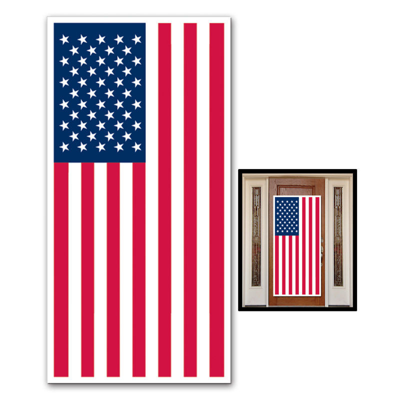 Panneau de porte à drapeau american american patriotique