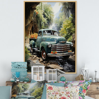 Kampou, camionnette verte Enchanting Waterfall III - impression