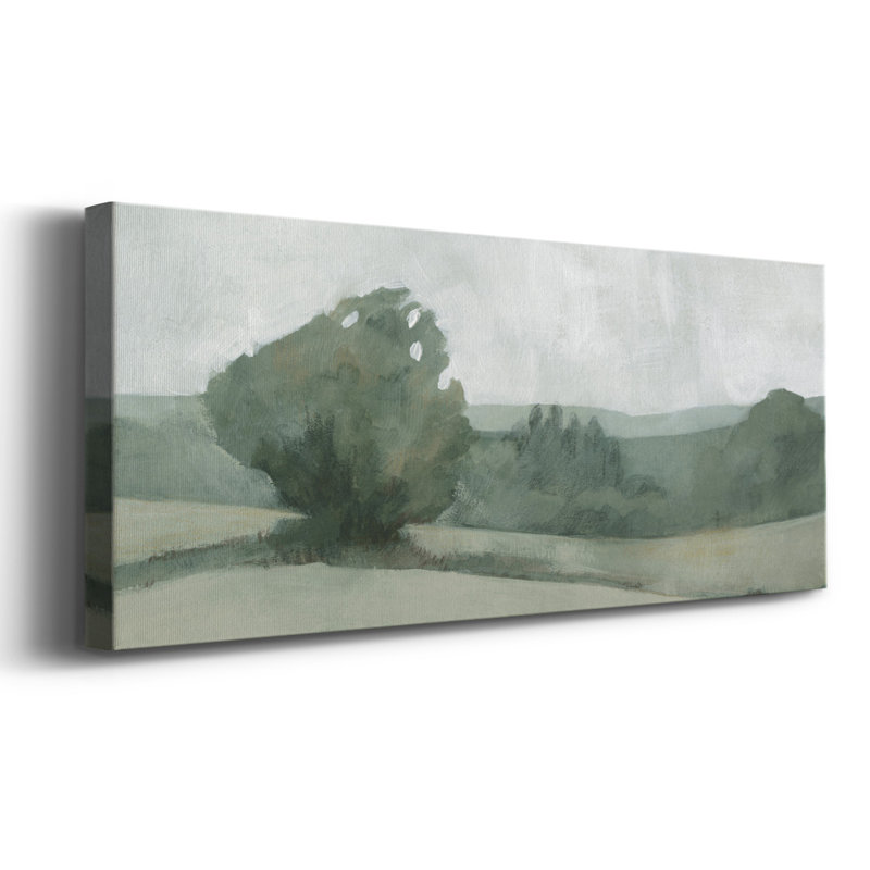 «Soft Green Landscape I», reproduction sur toile, H 12 po x l 30 po x P 1,5 po
