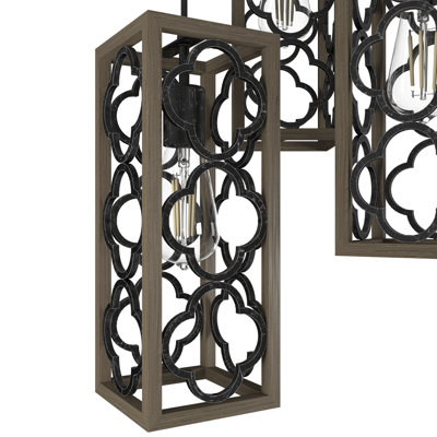 Gablecrest 3 Light Rectangle Cluster Pendant