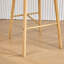 Ensemble de 2 tabourets de bar modernes avec îlot de cuisine avec repose-pieds et pieds en bois massif-646302408