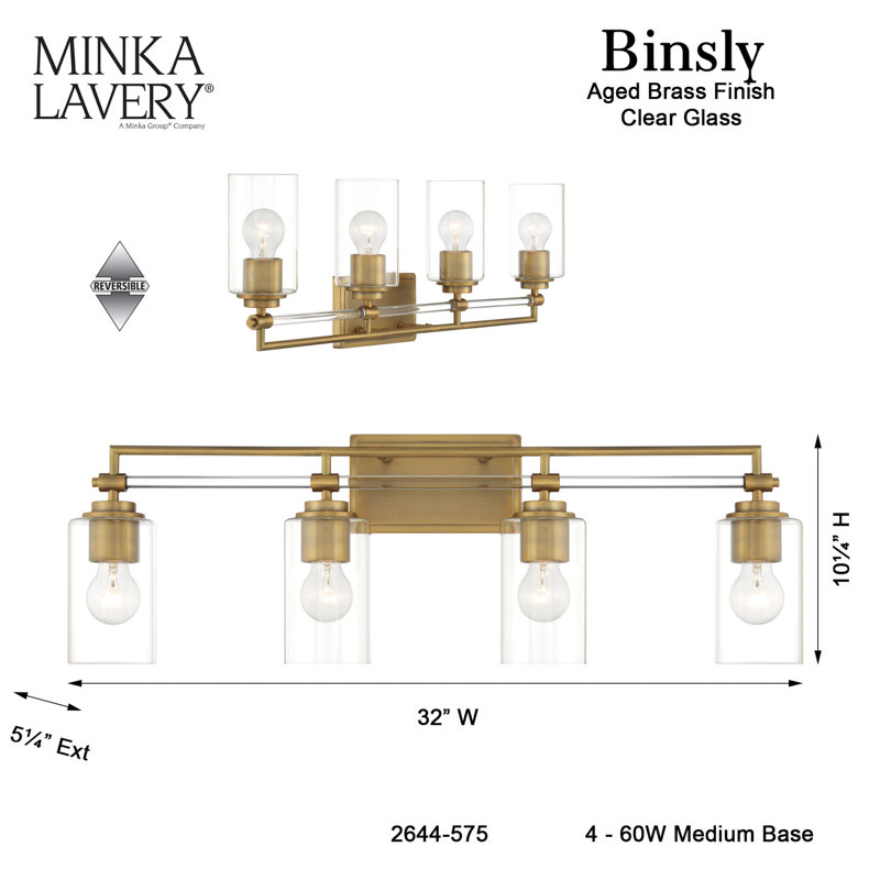 Granier 4 - Light Dimmable Vanity Light