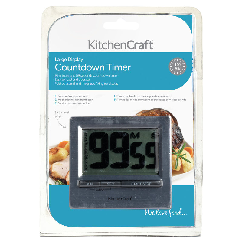 Large Easy Read Chromed Timer