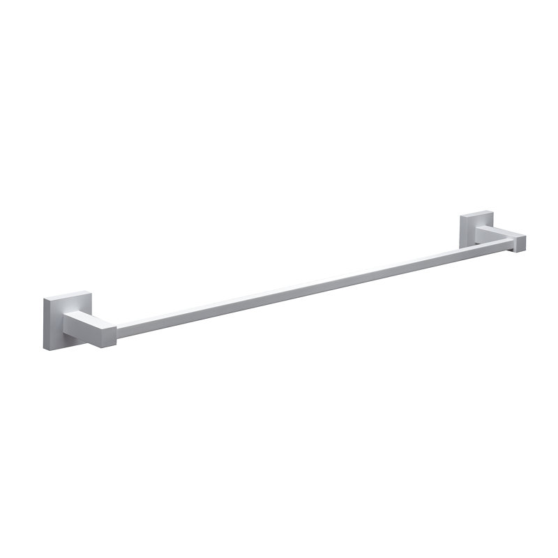 Capri 4 Piece Wall Mounted Brass Bathroom Hardware Set with 24" Towel Bar, Matte White