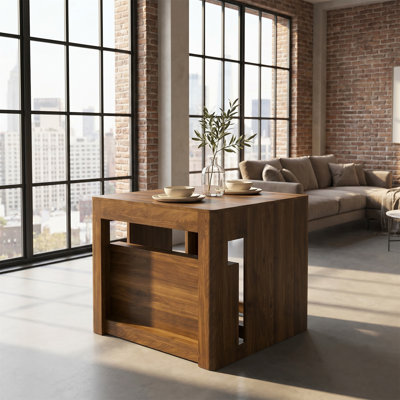 Table de salle à manger pliante en bois extensible, idéale pour les cuisines, les salons et les salles de conférence