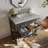Carrie 36'' Single Bathroom Vanity with Carrara Marble Top-288439452