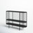 Sobro Black Metal Narrow Birdcage Style 2 Shelf Console Table 48" x 14" x 34"