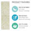 Tapis de marche intérieur antidérapant 9 po x 28 po Monument Design - 70% coton-52287861
