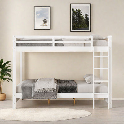 Lit superposé en bois grand avec échelle
