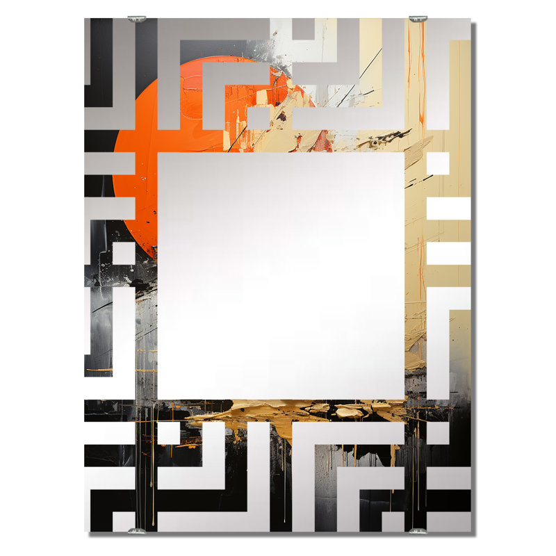Annett - Grand miroir mural à formes abstraites Annett MIR137346, 40 po x 30 po
