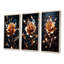 «Rose Flowers I», ensemble d'art mural sur toile rose-7410955-7410967