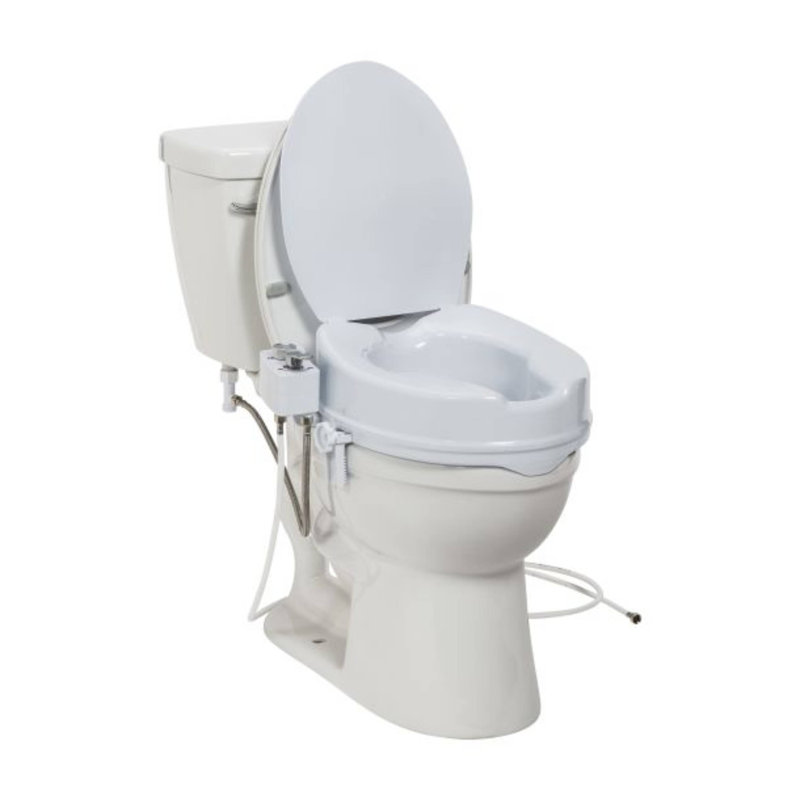 Preservetech Raised Toilet Seat With Bidet, Ambient & Warm Water
