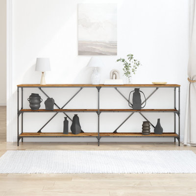 Console Table 200X30x75 Cm Engineered Wood And Steel