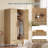 Wardrobe Armoire 2 Door 1 Drawer-1787500211