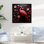 «Ping Pong Plumage Fiasco», art mural animal flamant rose